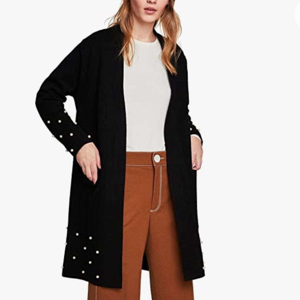 New ! No label 
Zara women jacket, with peal beads